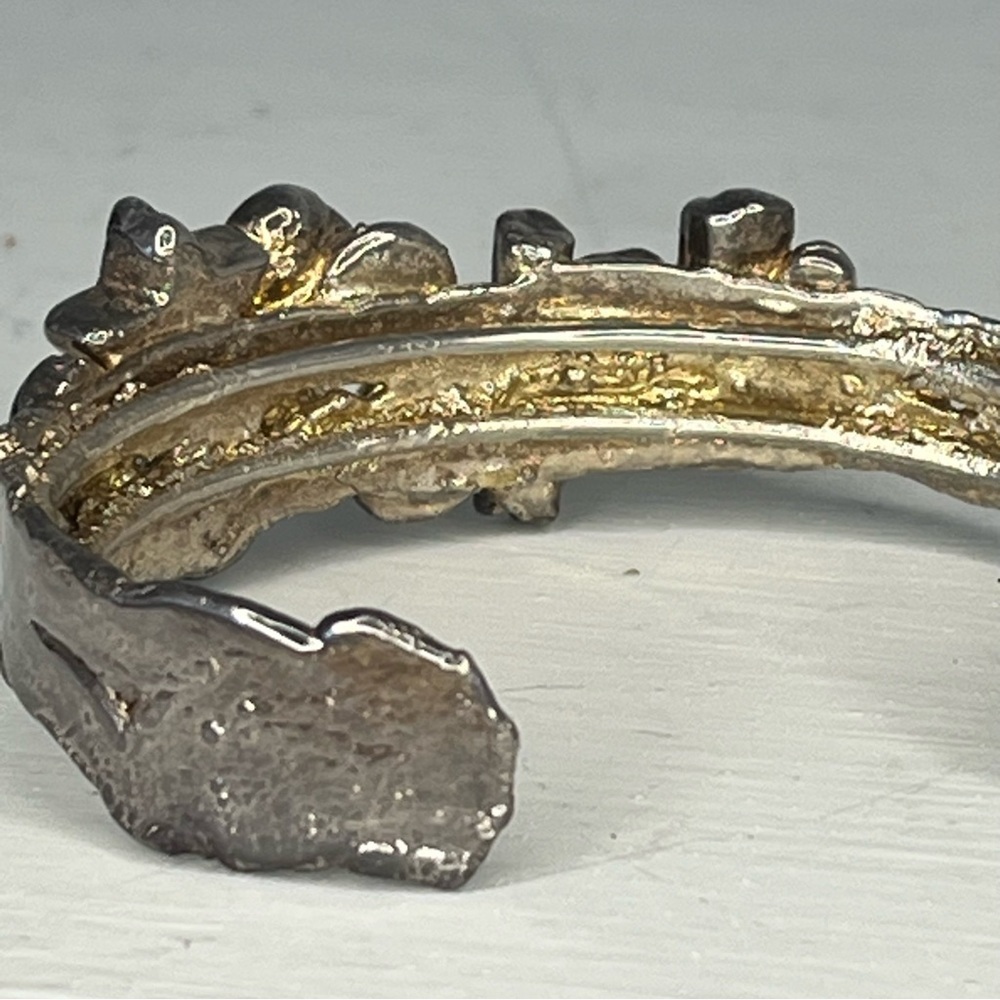 Multi-Gemstone Bird and Star Cuff Bracelet by C + R - Picture 7 of 8